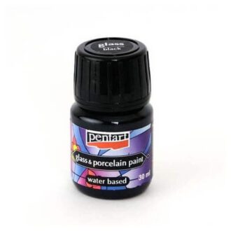 Porcelain and glass paint 30ml Pentart black