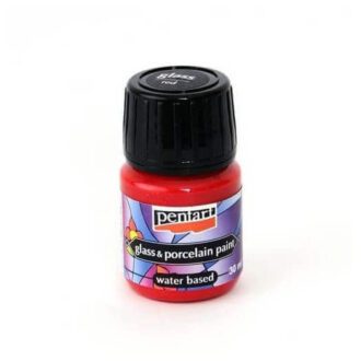 Porcelain and glass paint 30ml Pentart red