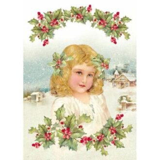 stamperia rice paper a4 victorian girl dfsa4144