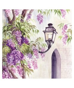 344626 Lantern among Wisteria Bloom DES 4x4 Q12 xartopetsetes gia decoupage eidh xeirotexnias