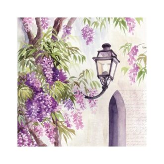 344626 Lantern among Wisteria Bloom DES 4x4 Q12 xartopetsetes gia decoupage eidh xeirotexnias