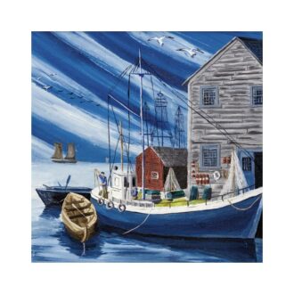 370310 Fishing Harbor DES 4x4 Q12 xartopetsetes gia decoupage eidh xeirotexnias