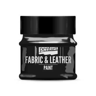paint for fabrics leathers pentart black 50 ml