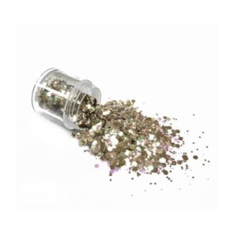chunky glitter champagne green