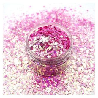 chunky glitter pink