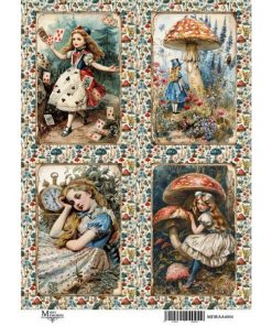 MDRAA4004 rice papers decoupage majas memories alice