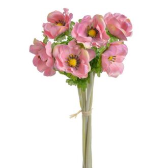 81CAN12255 6 22S Anemone 34cm MAUVE SPRING loyloydia texnhta pseytika diakosmhtika