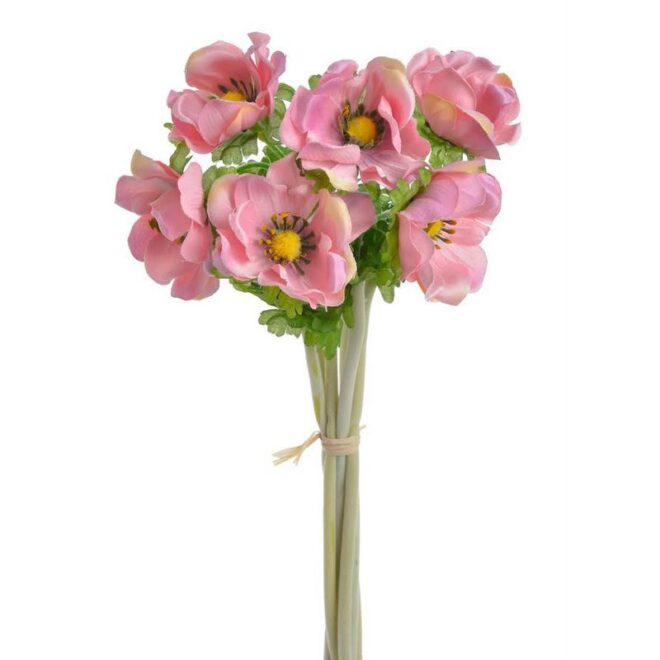 81CAN12255 6 22S Anemone 34cm MAUVE SPRING loyloydia texnhta pseytika diakosmhtika