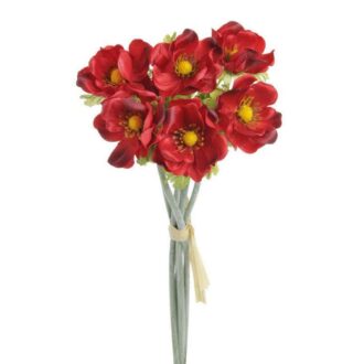81CAN12255 6 Anemon 6szt pecz 33cm 288 24pcs red AS5247