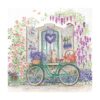 RH 2065.1 Fenster Fahrrad Lavendel Fahrrad türkis grün Fenst