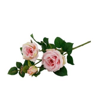 GSX2419A 2 triantafyllo 65cm loyloydia pseytika texnhta diakosmhsh spitioy decomagia