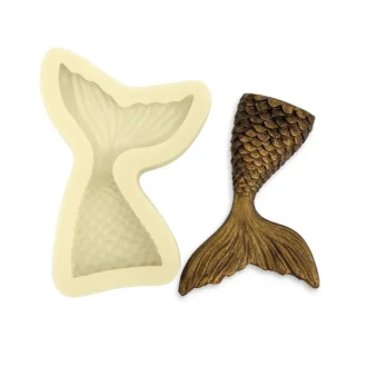 Silicone mold, Mermaid tail large 11×7.5cm