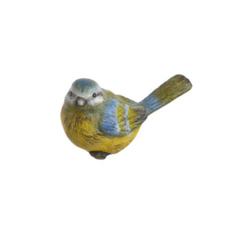 Πουλάκι κεραμικό κίτρινο-μπλε, 6.5cm