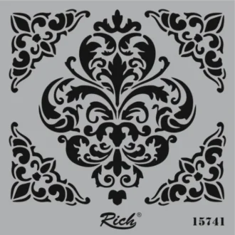 Stencil Baroque background, 25x25cm