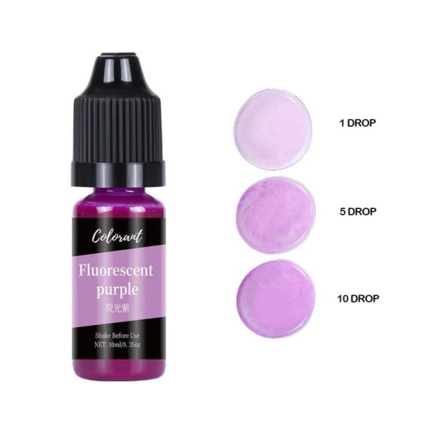 Χρώμα υγρό για κερί, Fluorescent Purple, 10ml