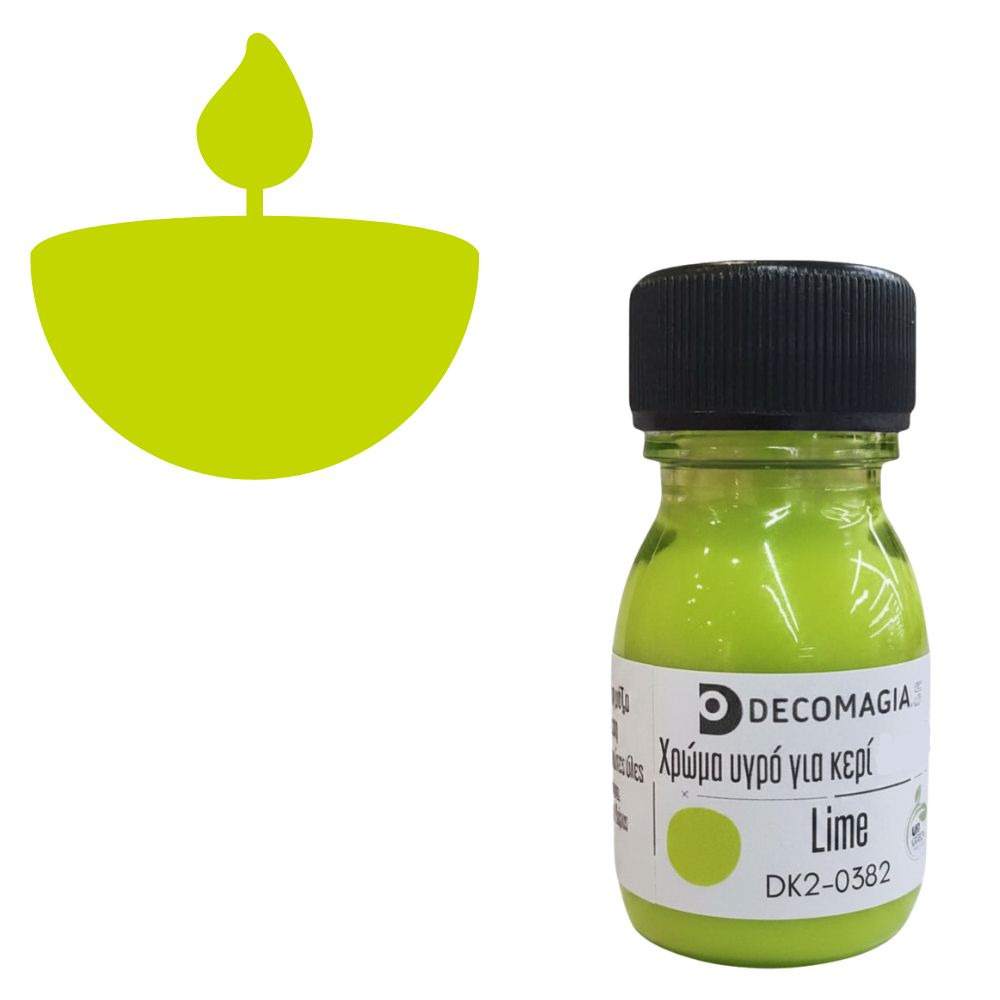 Χρώμα για κερί υγρό, Lime, 30 ml
