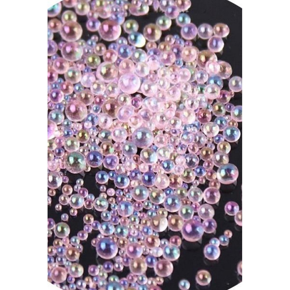 Πέτρες διακοσμητικές μισές πέρλες, 20gr, bubblegum