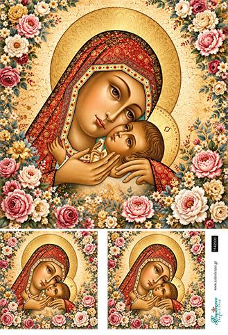 Ριζόχαρτο για decoupage, Παναγία η Βρεφοκρατούσα, 30x42εκ