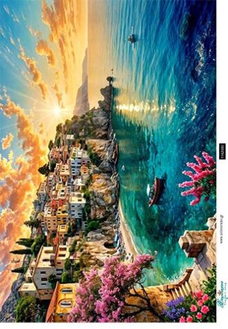 Ριζόχαρτο για decoupage, Νησιώτικο τοπίο, 30x42εκ